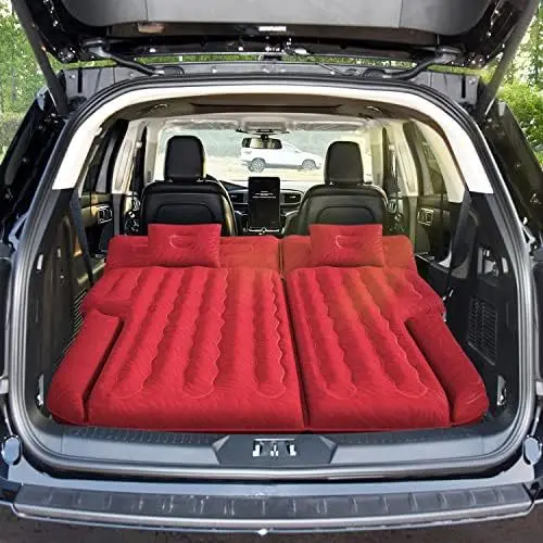 Car Outdoor camping Car Inflatable PVC single double flocking car mattress travel SUV trunk Travel bed