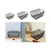 Metal Wire Bin Basket with Wooden Handle Multifunctional Countertop Organizer Portable for Living Rooms Breathable Lightweight 3