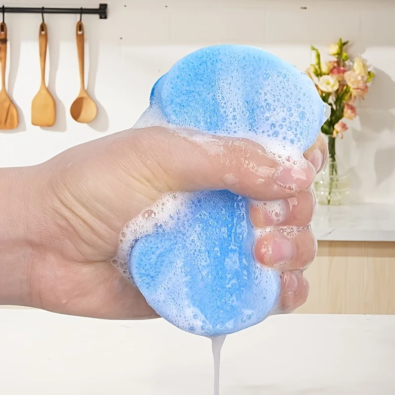 Premium Multifunctional Kitchen Cleaning Sponge Wipes - Reusable and Ideal for Dishes & Utensils Scrubbing