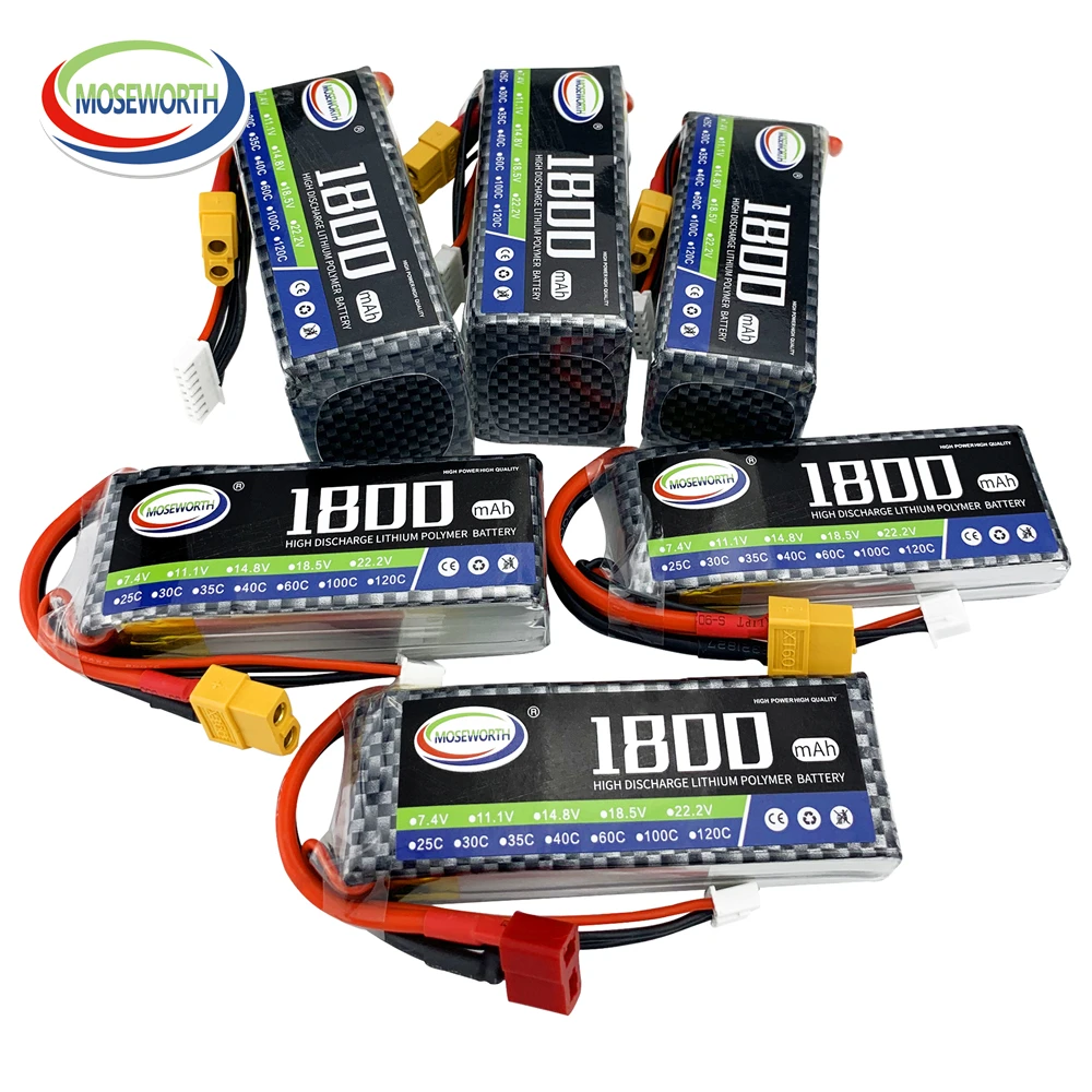 6S 22.2V 1800 2200 3500 4200 5200 6000 10000 12000mAh 30C 40C 60C RC LiPo Battery For RC Drone Helicopter Quadcopter Airplane 4
