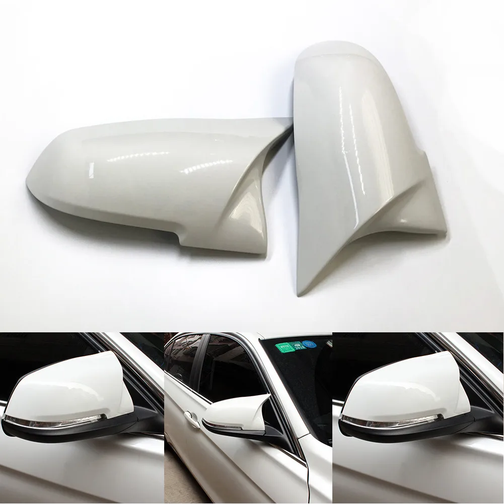 

2x Brand New Horn Rearview Mirror For BMW F20 F21 F22 F23 F30 F31 F32 F33 F35 F36 12-16 Horn Rearview Mirror White Mirror Shell
