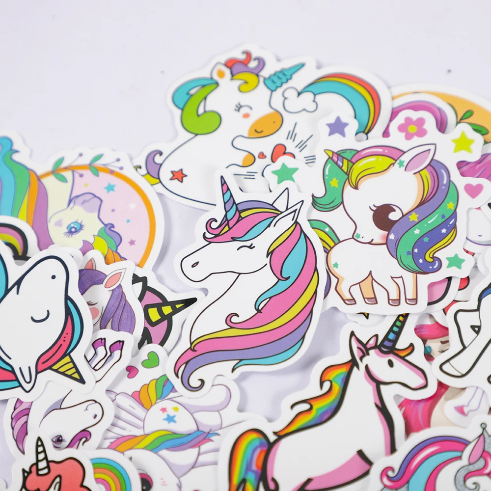 80pieces Rainbow Unicorn Birthday Party Favors Treat Bag Stickers, Unicorn  Party, Unicornio Fur Favor Stickers, Cheap Favors - AliExpress