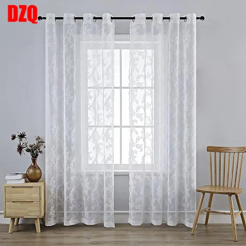 

Korean White Wave Lace Balcony Blackout Curtains for Living Dining Room Bedroom Partition Finished Products