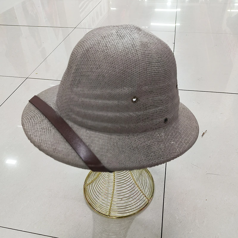 S64af583c68eb44bf98cabaea09b354495 New Straw Helmet Pith Fedora Hats for Babies, Kids, Women, Men Vietnam War Army Sun Hat Dad Boater Bucket Hats Safari Jungle Miners Cap Mallzona