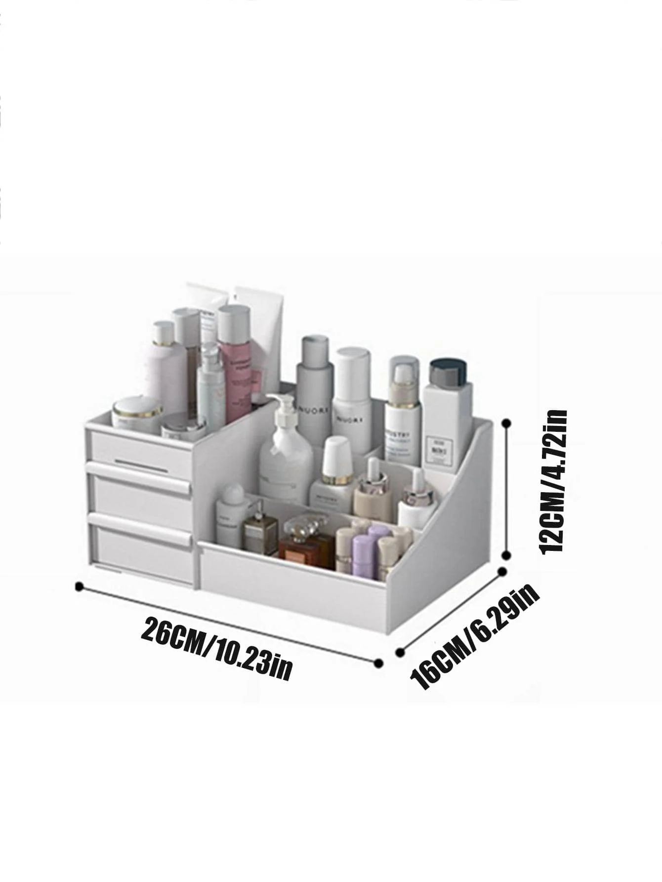 1pc Multi-Grid Makeup Storage Box, Modern Plastic Desktop Makeup Organizer For Home, Gift For Valentine's Day 6