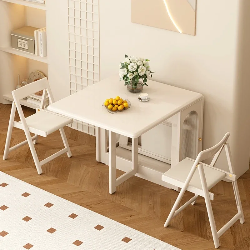

Деревянные обеденные столы в кремовом стиле, складные многофункциональные выдвижные обеденные столы для хранения, креативная мебель Muebles WZ50DT