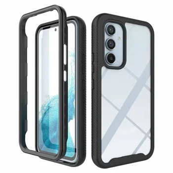 Fonda Per Samsung Galaxy A54 A34 A24 A14 5G Trasparente Antiurto TPU/PC Custodia Ibrida Copertura Del Telefono Cellulare con Telaio Frontale