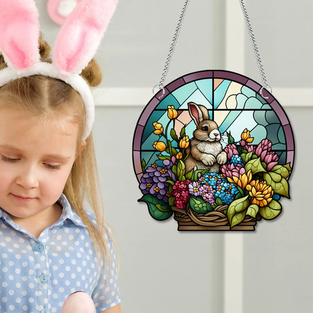 

Emblems Easter Ornaments Decoration Acrylic Decors Window Double Sided Hanging Festival Prop
