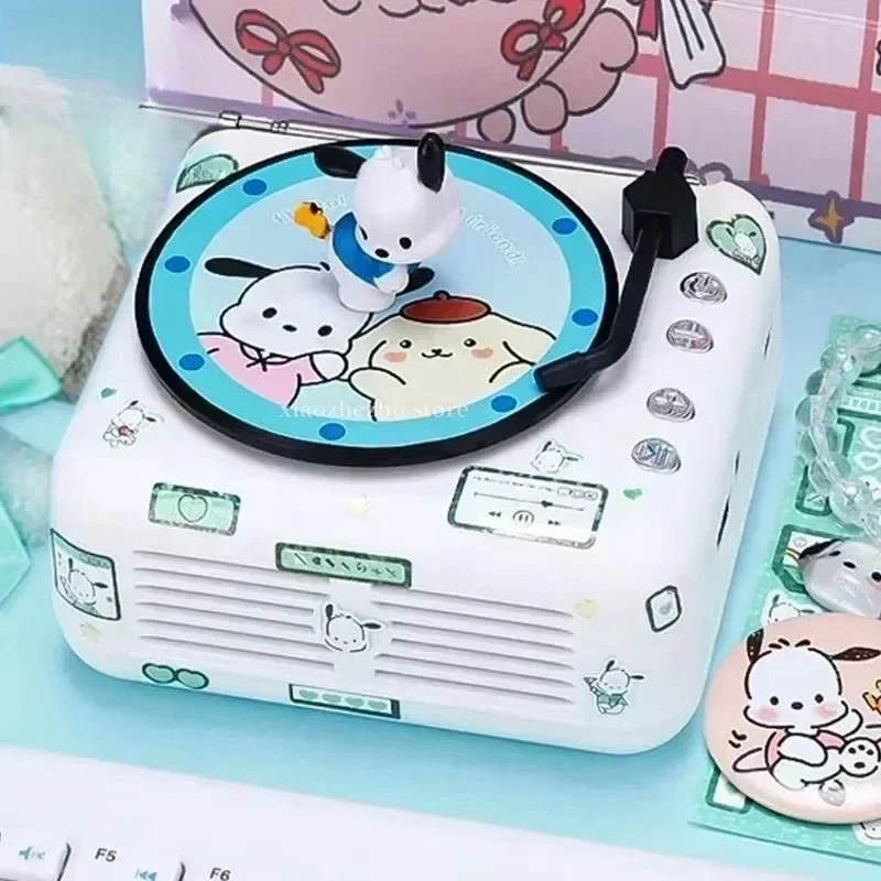 Sanrio-レトロなCDプレーヤー,Bluetooth, Pochaccoハローキティ
