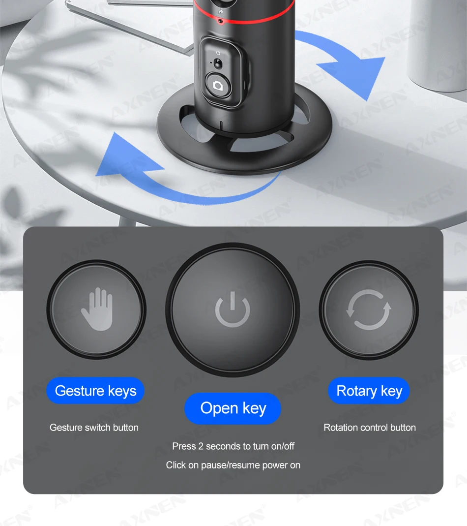 Axnen p02 360 graden smartphone gimbal met afstandsbediening_voghion.com