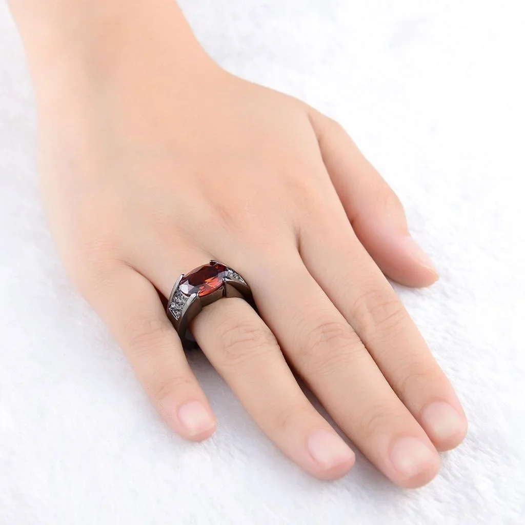 Finger Ring Zircon Crystal Ring Milangirl Zircon Inlaid Black Cross Border Rings For Men Red Purple Crystal Jewelry Anniversary