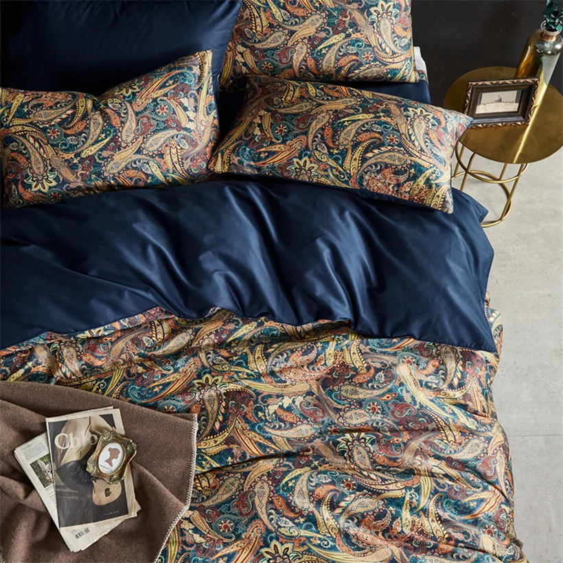 37colors 100 Egyption Cotton Bedding Set 4pcs Luxury Duvet Cover Sets