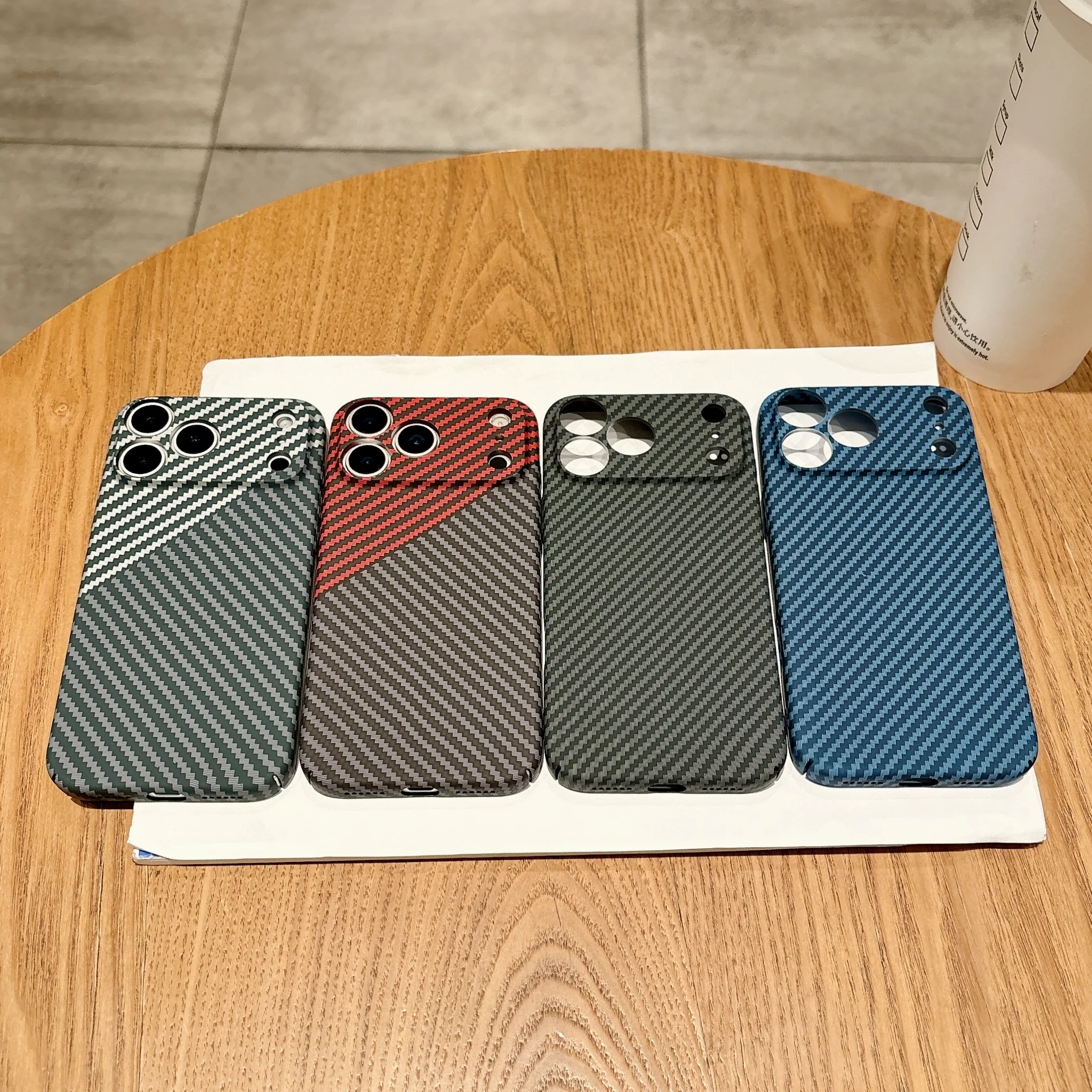 Ultra-Thin Carbon Fiber Texture Matte Hard Case - Shockproof Slim Armor Cover