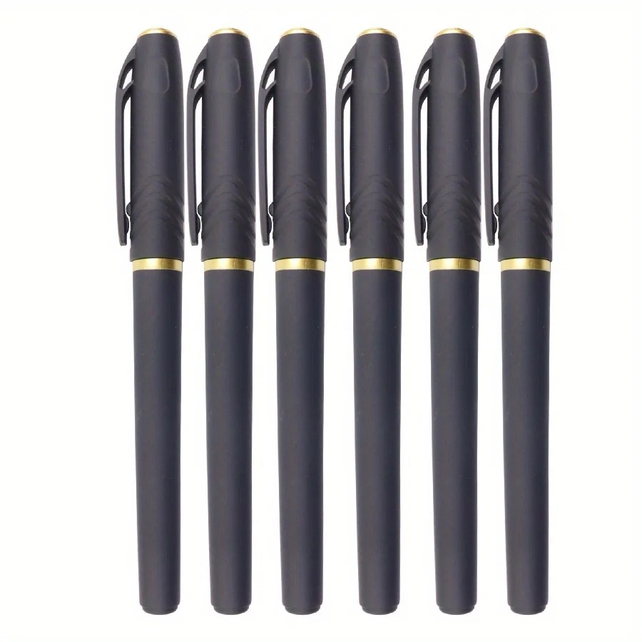 Large-Capacity Black Ink Gel Pen 1.0 Tip Bullet Calligraphy Practice Carbon Black for School Student Business Affairs 6