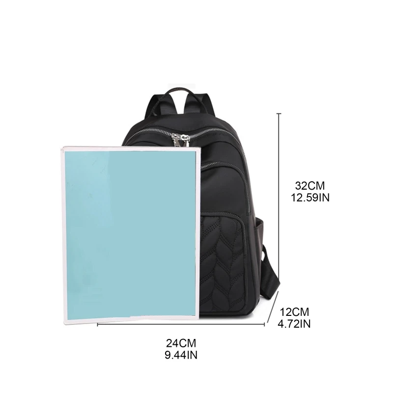 School Backpack Purse for Women Girls School Bag Multiple Pockets Travel Daypack Quilted Rucksack