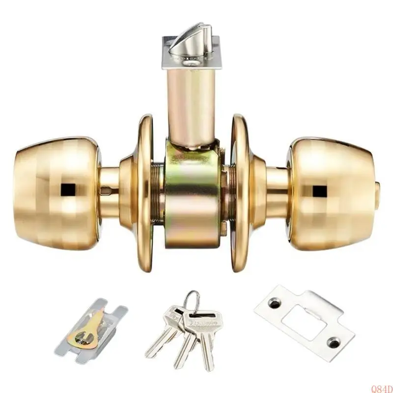Q84D Keyed Entry Door Knob Ergonomic Designs Door Lock 6cm for Comfortable Grip