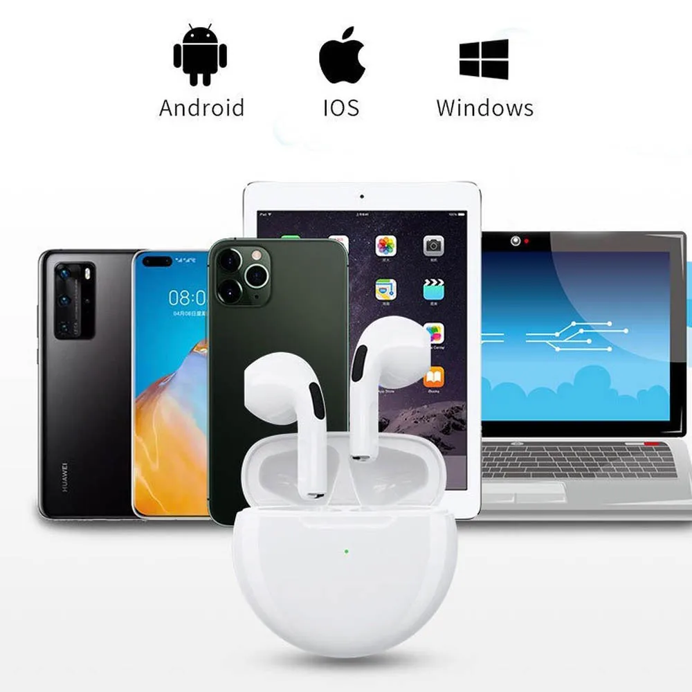 #Air Pro 6 TWS Wireless Headphones with Mic Fone Bluetooth Earphones Sport Running Headset for Apple iPhone Xiaomi Pro6 Earbuds 5