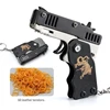 1PCS Keychain Elastic Leather Rubber Band Shooting Pistol Kid Outdoor Party Folding Gifts Boyfriend Fidget Toys 2