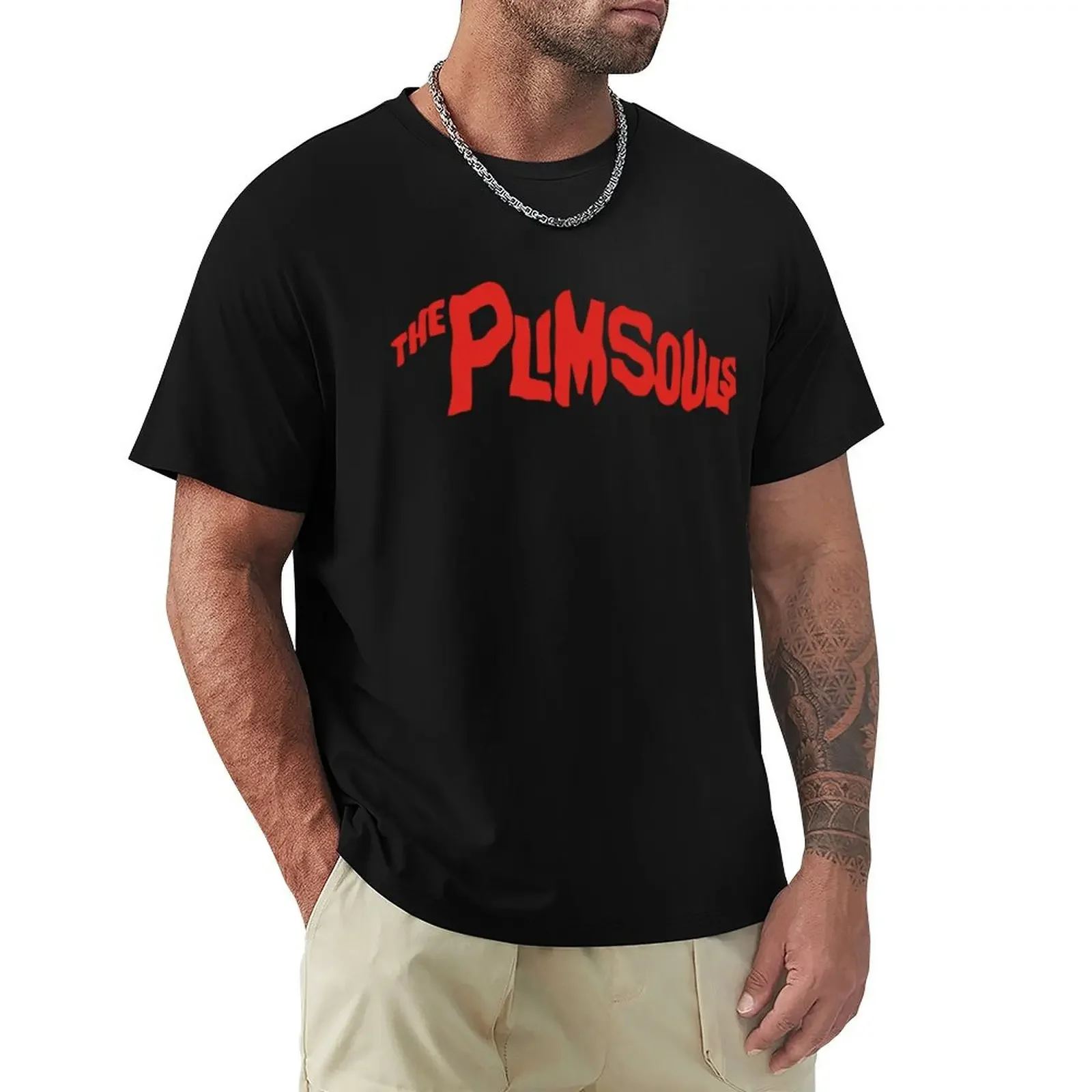 

Plimsouls T-shirt blacks summer tops mens t shirt graphic