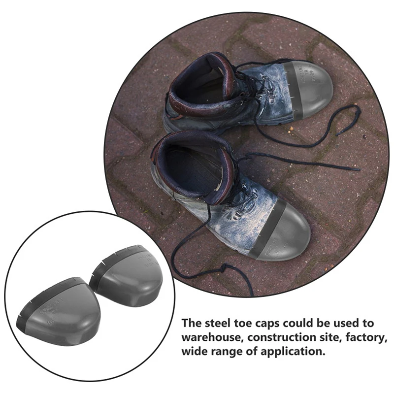 Safety Toe Cap Mens Shoes Protector Sturdy Steel Covers Toes Guard Man For Work Wear-resistant
