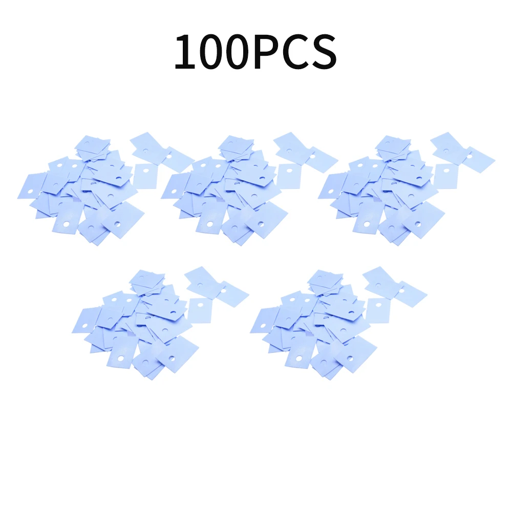 100개 TO-220 트랜지스터 플라스틱 절연 와셔 입자 100개 TO-220 절연 실리콘 패드 시트 스트립