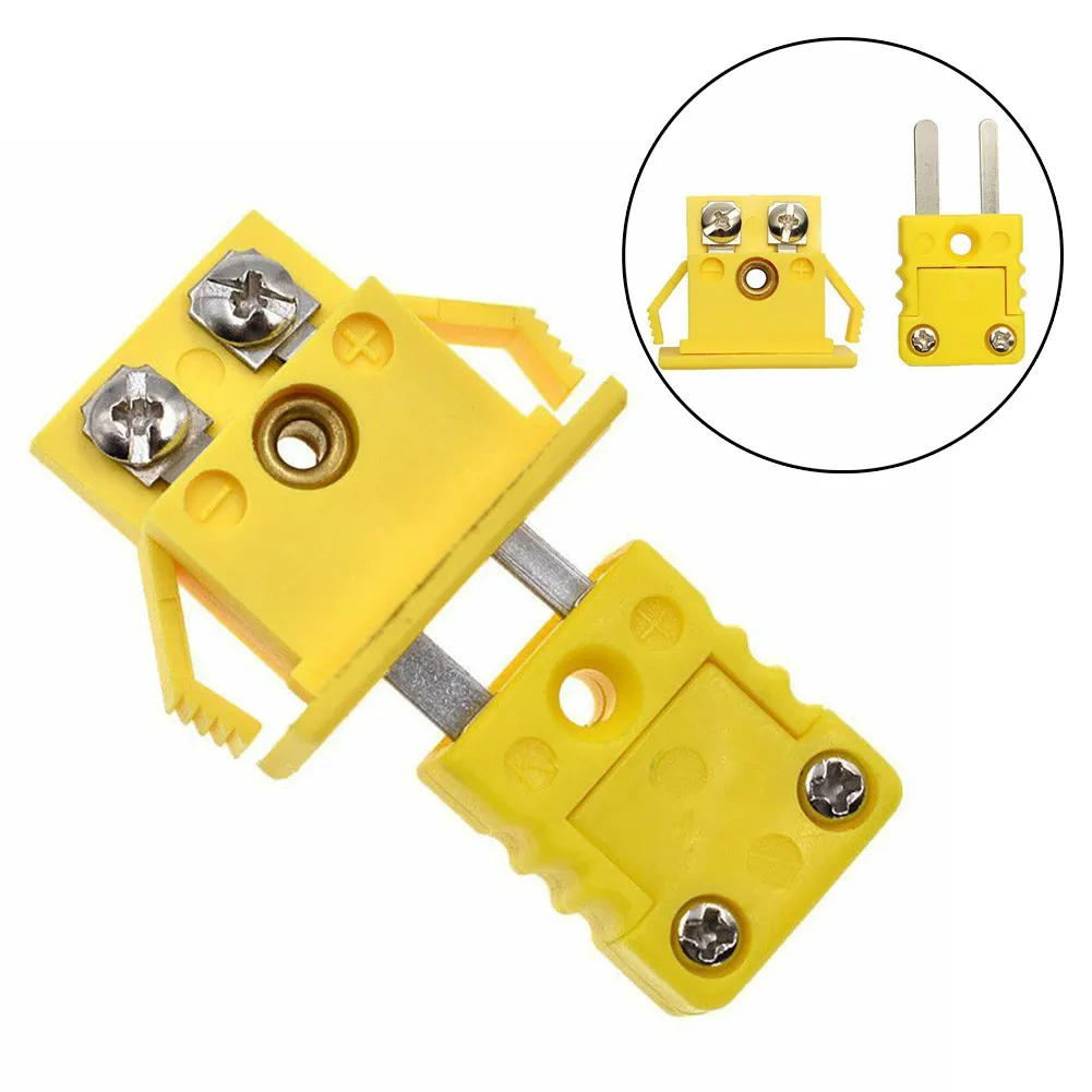 

1 Set K Type Thermocouple Miniature Socket Alloy Mini Panel Mount Plug Connector Yellow Practical Stock Useful