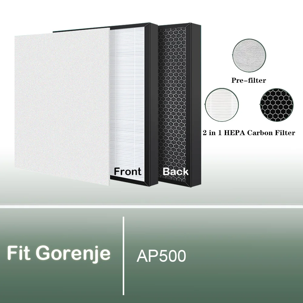 

1 PC For Gorenje Air Purifier AP500 Replacement 2 IN HEPA Carbon Combined Filter