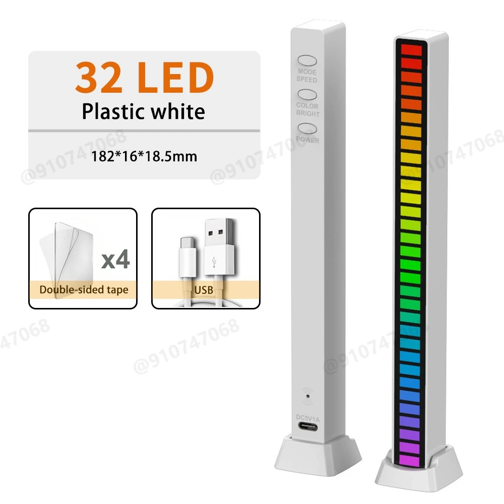 wall night light RGB LED Strip Light Music Sound Control Pickup Rhythm Ambient Atmosphere Lamp Backlight Night Light For Bar Car Home Decoration night light for bedroom Night Lights