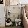 Embroidery steel glass jewelry shoe bag shelf storage rack medieval multi-layer floor display rack simple metal buyer store 2