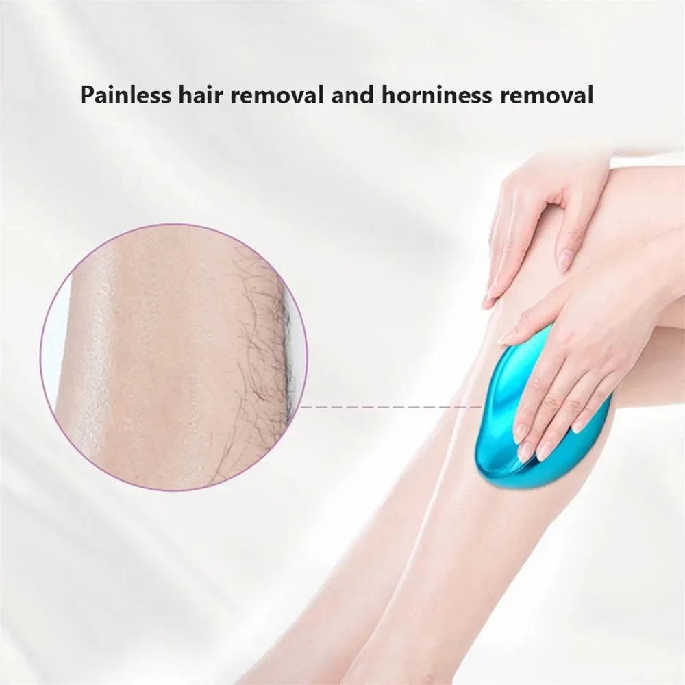 Image highlighting the easy cleaning aspect of the crystal hair removal tool.