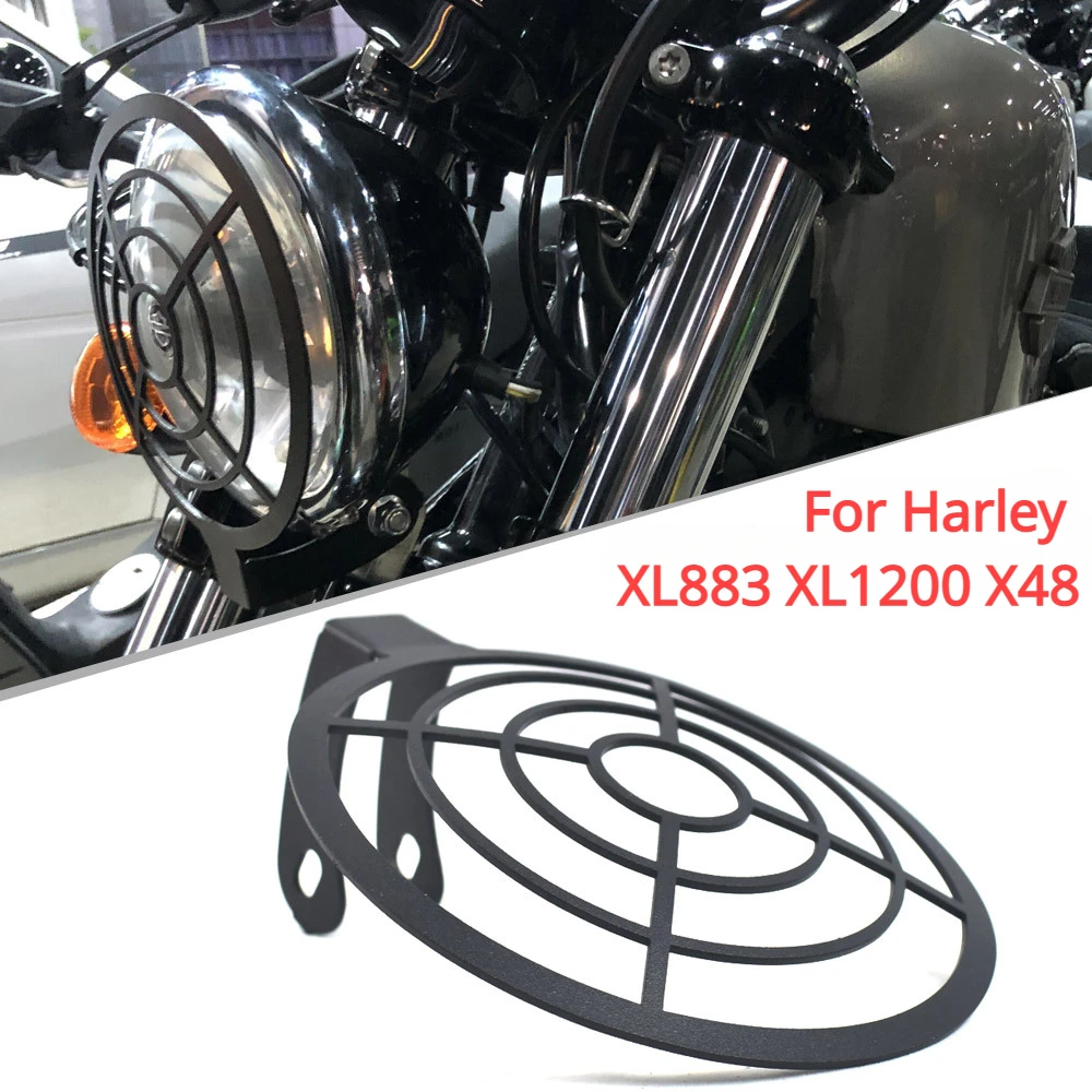 

Защита для передней фары мотоцикла Harley XL883 XL1200 X48, защитная решетка для гриля
