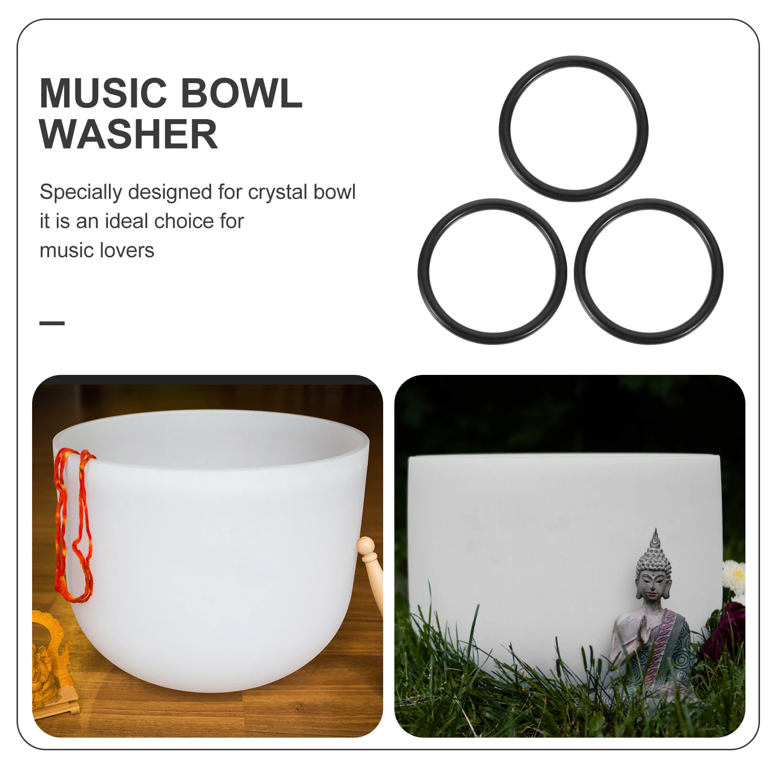 

Vaguelly Washers Crystal Singing Bowl Rubber O Tibetan Singing Bowl Cushion Sound Bowl Holder Yoga Meditation Bows Pad