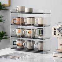 Countertop Cup Storage Rack Multi-layer Coffee Cup Dustproof Rack Wine Glass Rack Mug Coffee Cup Storage Organizer 2