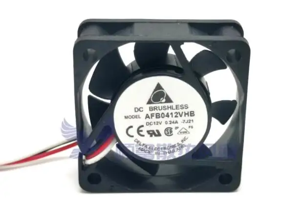 3-проводной серверный охлаждающий вентилятор Delta Electronics AFB0412VHB, постоянный ток 12 В, 0,24 А, 40x40x15 мм