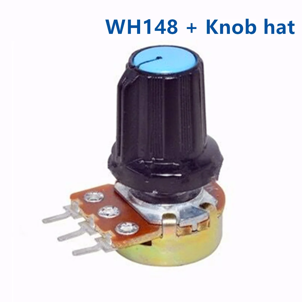 Adjustable Resistor 3Pin Power Amplifier Rotentiometer WH148 B1K B2K B5K B10K B20K B50K B100K B250K B500K Ohms 1sets