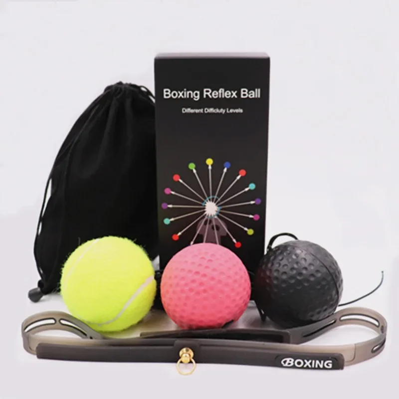 Boxing speed ball Head-mounted PU Punch ball MMA Sanda Training Hand Eye Reaction Home Sandbag Fitness Boxing Equipment