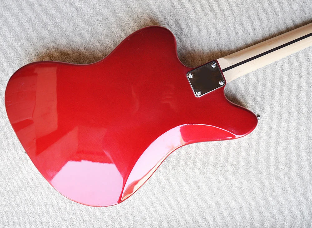 6 Strings Electric Guitar with Rosewood Fretboard Red Pearl Pickguard Customizable Metal Red