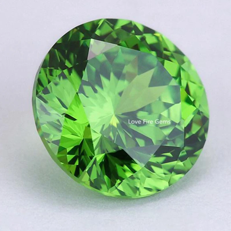 Brilliant Tsavorite Green Emerald Gemstone Round Cut 11.0mm 5.0 Cts VVS Gem Beads For Jewelry