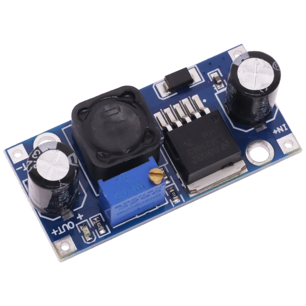 DIP LM2596S DC 벅 컨버터 조정 가능한 스텝 다운 모듈 24V 12V 5V 3V LM2596 3A 전원 공급 장치 출력 1.25V-30V