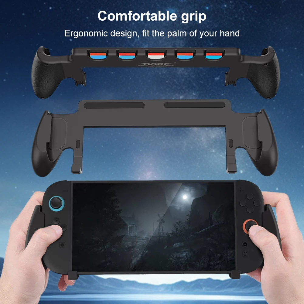 For Nintendo Switch 2 Grip Case With Stand Anti Slip Controller Stand Ergonomic Comfort Hand Grip Holder With 5 Game Card Slots