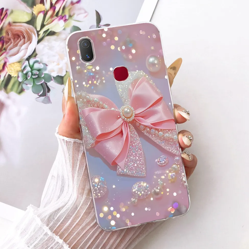 Clear Cute Cat Floral Soft Back Cover - Luxury Painted Design