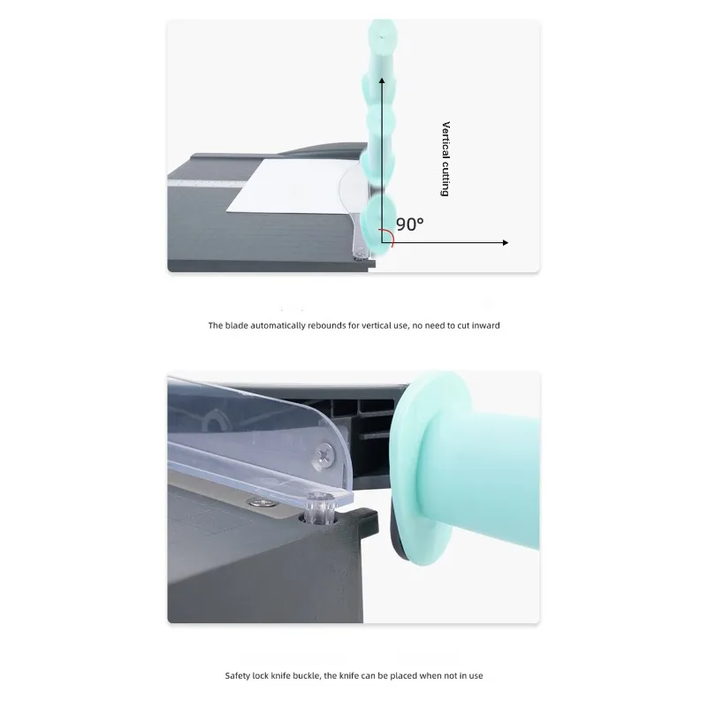 A4 용지 절단기, 망간강 날카로운 칼날, 이중 눈금, 경량, 사무용품, 12x12 인치