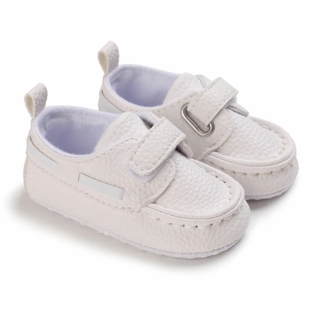 Newborn Toddler Shoes Baby Soft Soled Sandals Lace Soft Soled Shoes Beach Shoes Slippers Non Slip Sandals 0-18M First Walkers E33 white