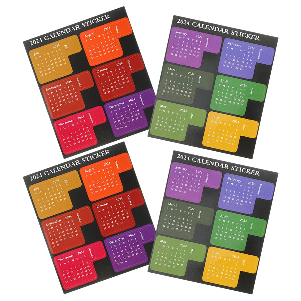 

4 листа портативной фотоэтикетки для блокнота планировщика индекса блокнота календаря