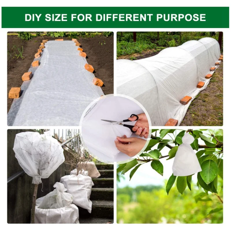 25/30gsm Winter Pflanze Schutz Decke Frostschutz Topf Tuch Garten Sämling Abdeckung Vlies Stoff Schutz Obst baum – Detail 9