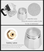 Cafetière moka italienne en aluminium, Pot octogonal, tasse à café, théière, cafetière Portable 3