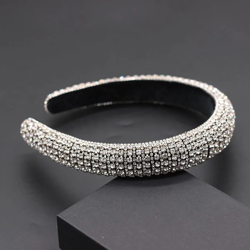Hair Accessory Jewelry Accessories Hair Headdress Catwalk Luxury Personality Color Rhinestone Headband Baroque Fashion Crystal Beads Headband For Women 702