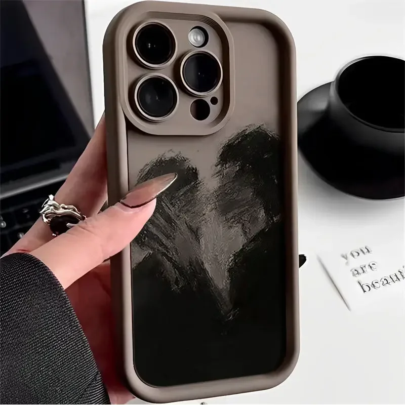 thumbnail image 1 of Funda de teléfono con arte de pintura al óleo para iPhone 15 Pro Max 14 13 12 11 Pro Max XS XR X 7 8 14 15 Plus SE 2020, cubierta mate suave a prueba de golpes, 1 of 5