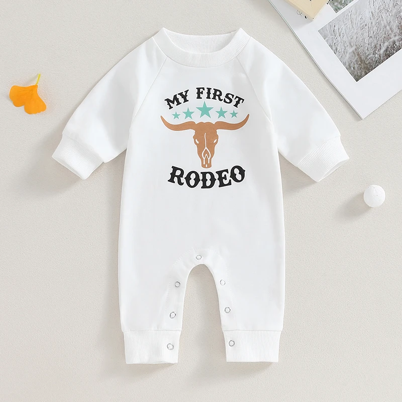 Baby Boy Western Bull Romper 2