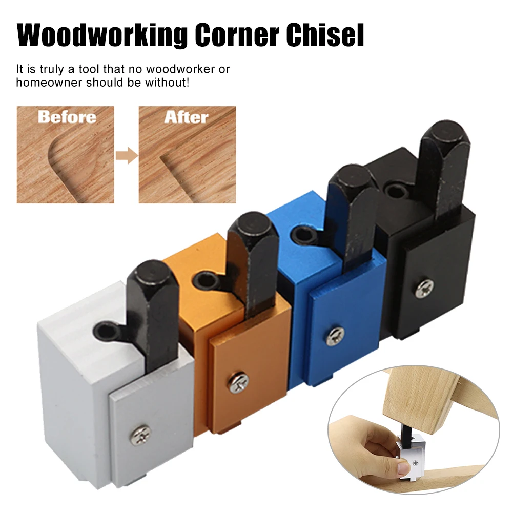 1Pc Wood Carving Corner Chisel Square Hinge Recesses Mortising Template Kit Right Angle Carving Chisel For DIY Woodworking Tool krachtige 6 7 pcs square hole saw drill bits woodworking wood mortising chisel set high speed steel square hole saw drill bits